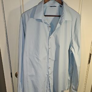 Van Heusen-Men's Light Mint Casual Button Down Shirt with Classic Collar Size XL